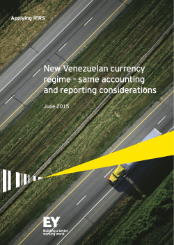 New Venezuelan currency regime &ndash; same accounting and