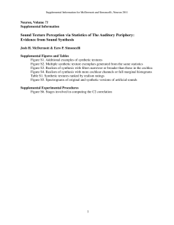 Sound Texture Perception via Statistics of The Auditory Periphery