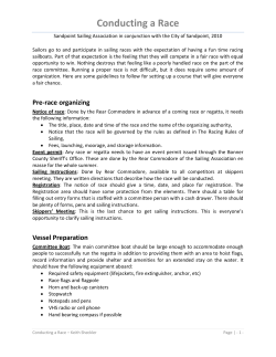 Conducting a Race - Sandpoint Sailing Association