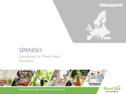 Spanish Consumers and Their Food