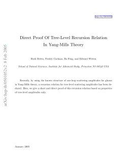 Direct Proof Of Tree-Level Recursion Relation In Yang
