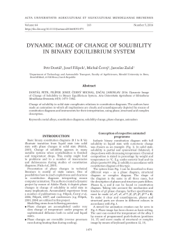 dynamic image of change of solubility in binary equilibrium system