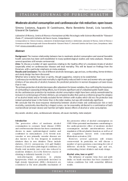 ITALIAN JOURNAL OF PUBLIC HEALTH Moderate alcohol