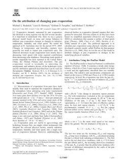 On the attribution of changing pan evaporation