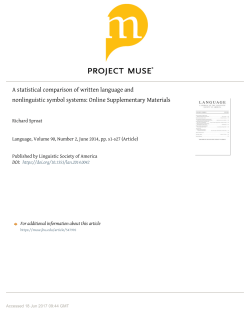 A statistical comparison of written language and