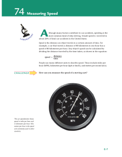 74 Measuring Speed