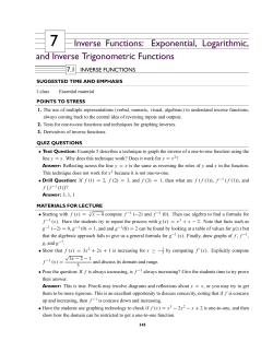 7 Inverse Functions - An error has occurred.
