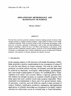 Deflationary Methodology and Rationality of Science.