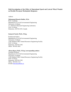 Field Investigation of the Effect of Operational Speed and Lateral