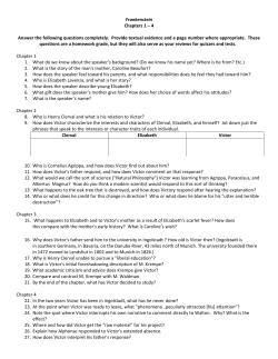 Frankenstein Chapters 1 &ndash; 4 Answer the following questions