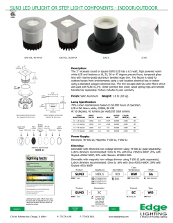 sun3 led uplight or step light components - indoor