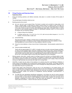 Firing Practice and Exercise Areas