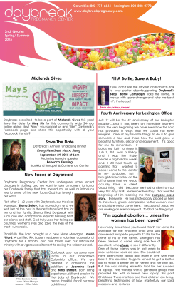 Midlands Gives Save The Date New Faces at Daybreak! Fill A Bottle