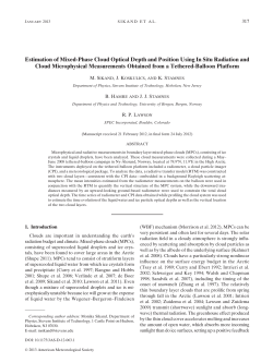 Estimation of Mixed-Phase Cloud Optical Depth and Position Using