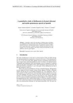 A quantitative study of disfluencies in formal, informal and media