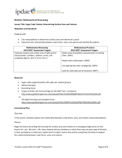Determining Surface Area and Volume