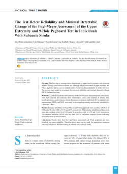 The Test-Retest Reliability and Minimal Detectable Change of the
