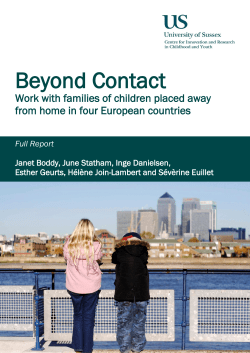 Beyond Contact - University of Sussex