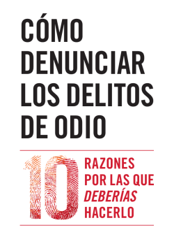 c&oacute;mo denunciar los delitos de odio