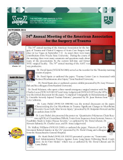 October 2015 - The Department of Surgery | Wayne State University