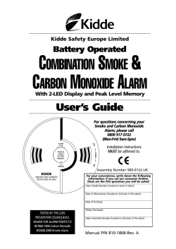 product manual - Kidde Safety (Europe)