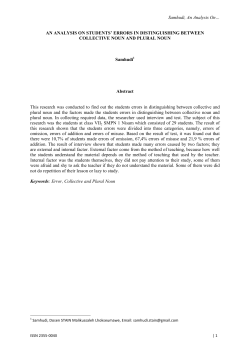 Samhudi, An Analysis On… AN ANALYSIS ON STUDENTS