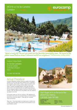 Site Guide - Eurocamp Independent