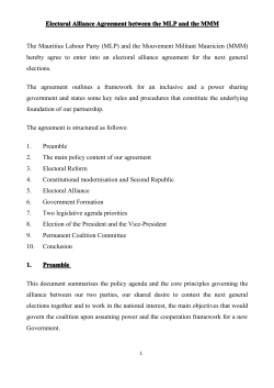 Electoral Alliance Agreement between the MLP and the