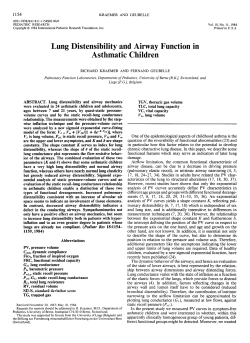 Lung Distensibility and Airway Function in Asthmatic Children