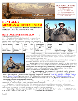 HUNT ALL 6 MEXICAN WHITETAIL SLAM
