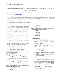 Principle of blood group inheritance and