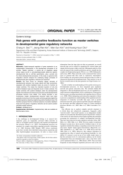 Hub genes with positive feedbacks function as