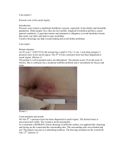 Case report - Pressure sore in the sacral region