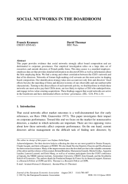 social networks in the boardroom