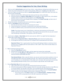 Practice Suggestions