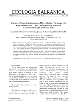 Changes of Some Biochemical and Physiological Parameters in
