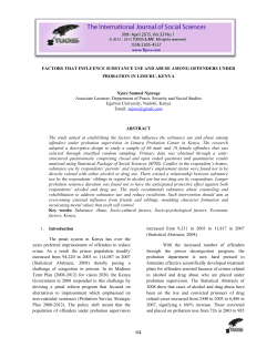 FACTORS THAT INFLUENCE SUBSTANCE USE AND ABUSE