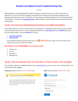 Student and Adjunct Email Troubleshooting Tips