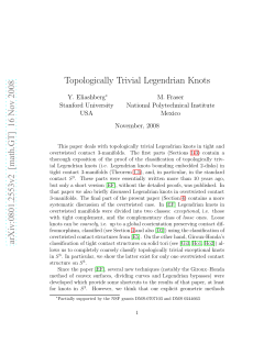 Topologically Trivial Legendrian Knots
