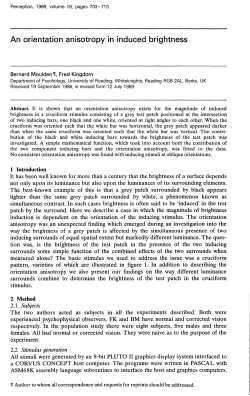 An orientation anisotropy in induced brightness