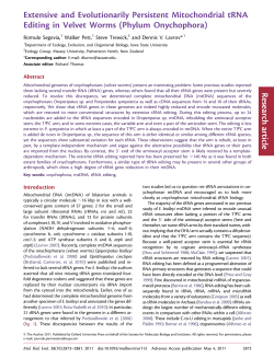 Extensive and Evolutionarily Persistent Mitochondrial tRNA Editing