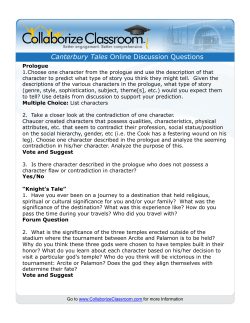 Canterbury Tales Online Discussion Questions