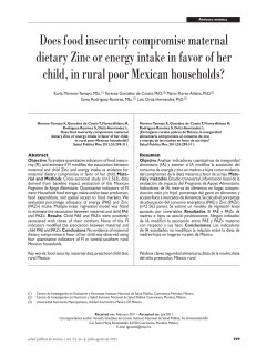 Does food insecurity compromise maternal dietary Zinc or energy