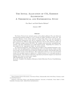 The Initial Allocation of CO2 Emission Allowances: A Theoretical