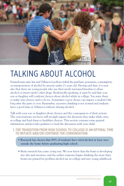 talking about alcohol - Villanova University