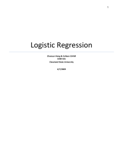 Logistic Regression - Cleveland State University