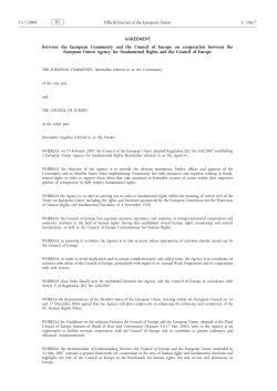 AGREEMENT between the European Community and the Council of