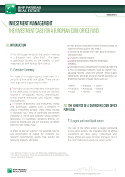 investment management the investment case for a european core