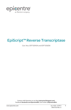 Protocol for EpiScript™ Reverse Transcriptase