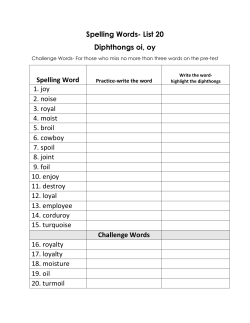 Spelling Words